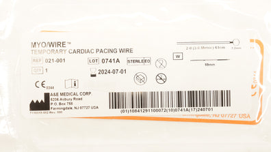 A&E Medical 021-001 MYO/Wire Temporary Cardiac Pacing Wire (x)
